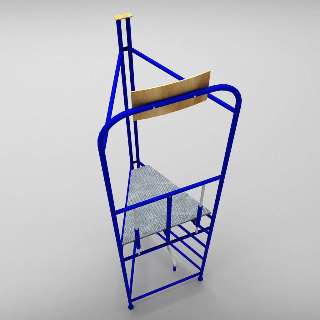 Judge sport stand referee low poly Low-poly 3D model_1