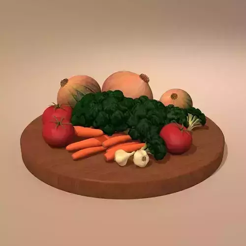 plate with vegetable