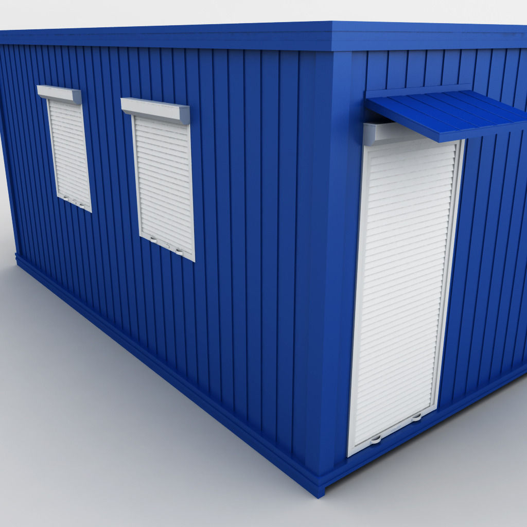 Container shipping house 3D model_2