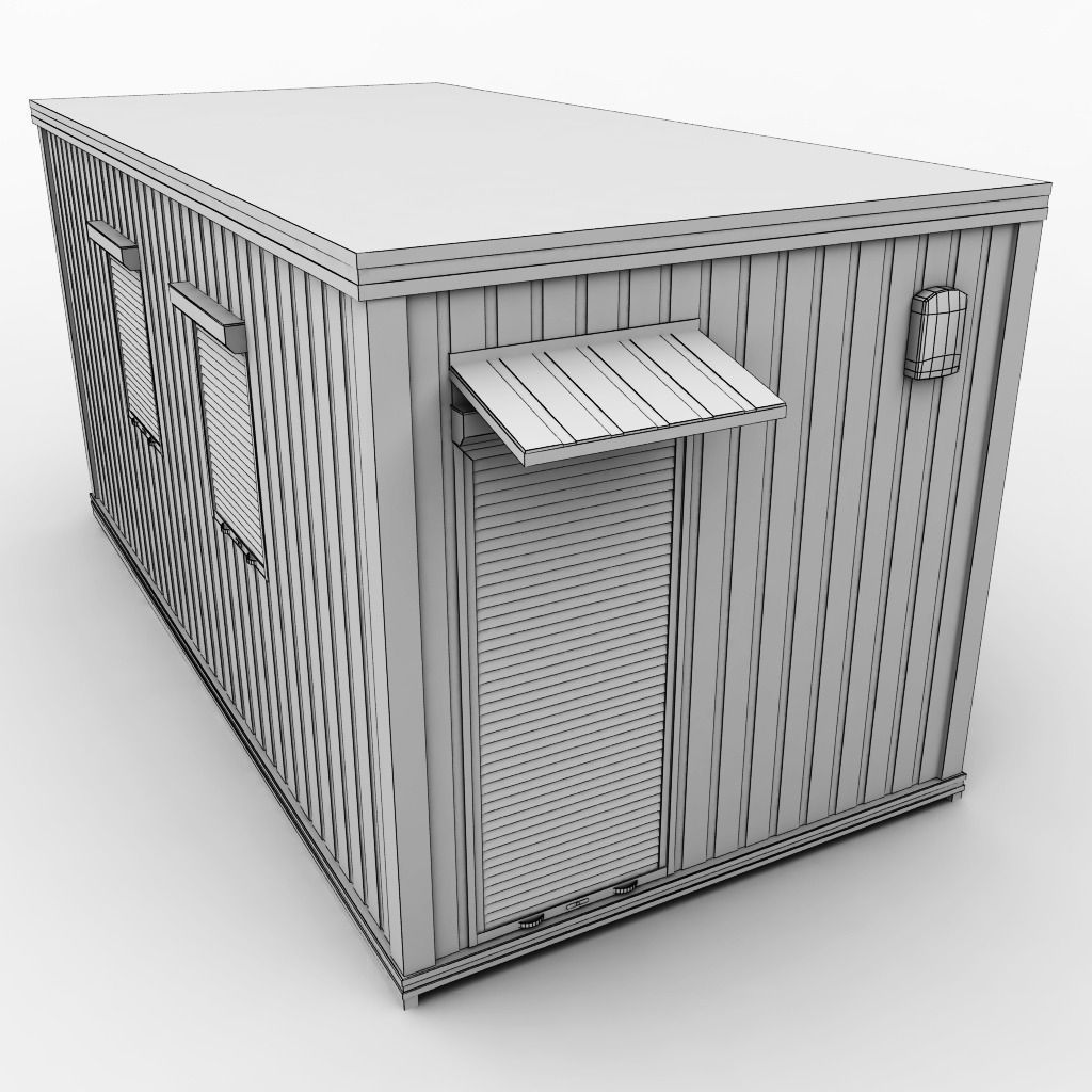 Container shipping house 3D model_5