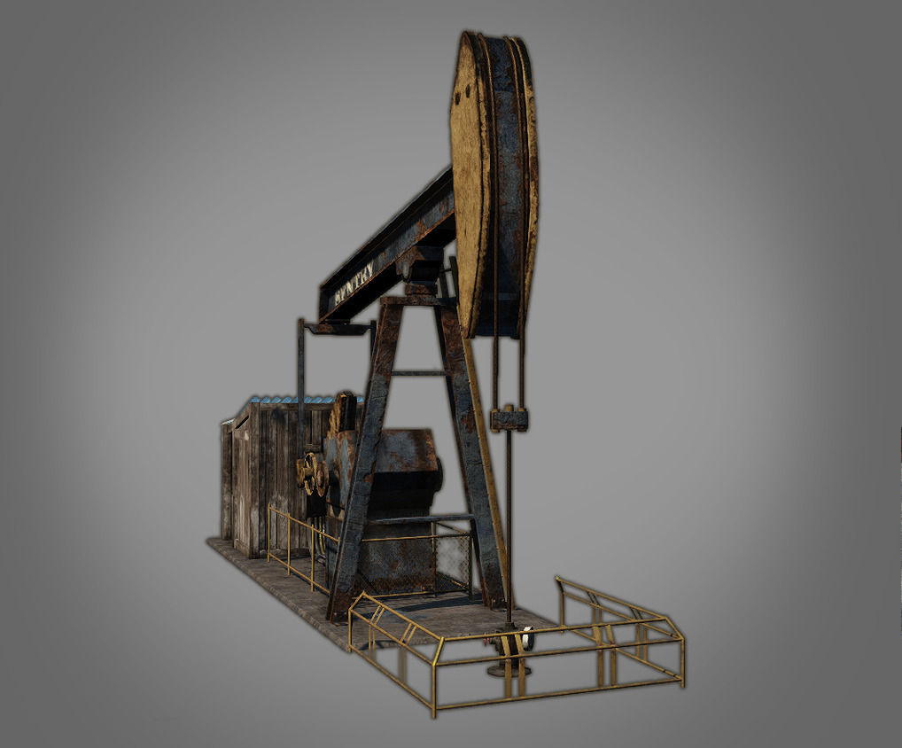 Oil Pump 3D Model Game ready .obj .fbx .ma .mb .dae .tga