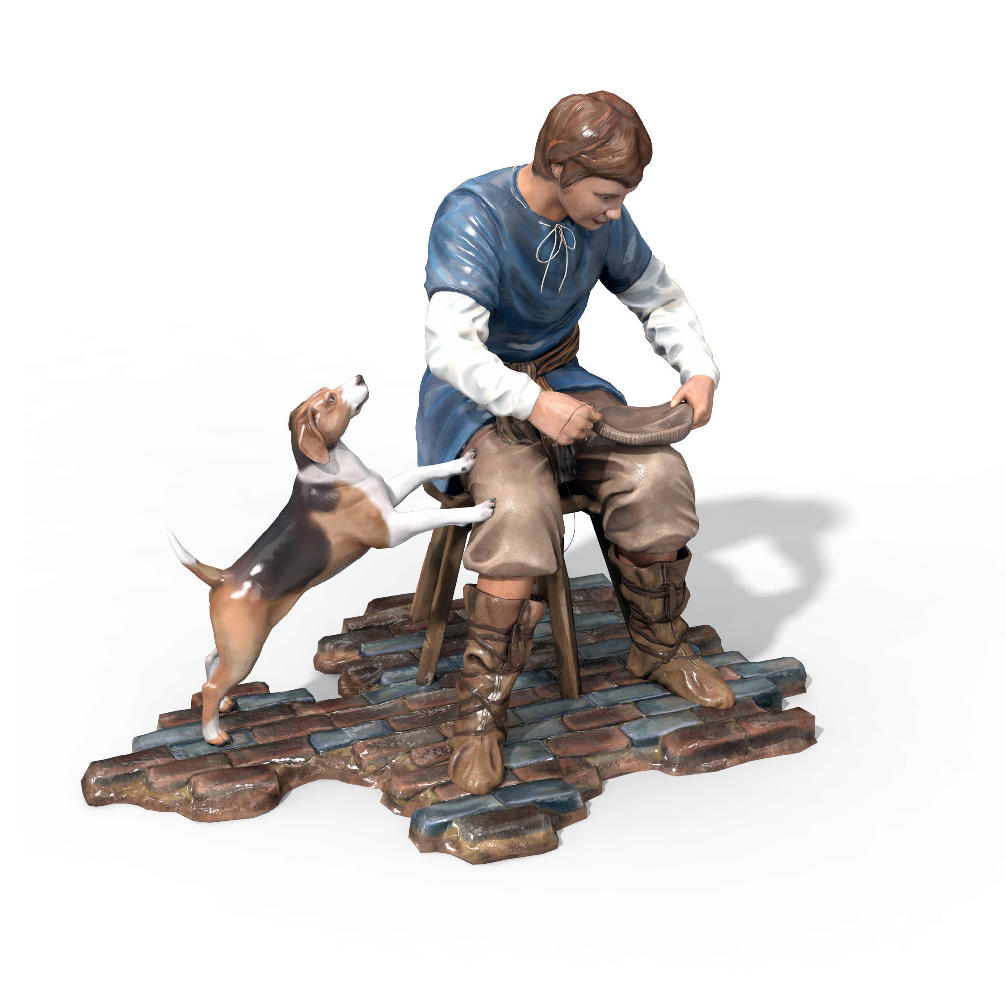 Statuette Craftsmen Free 3D model_6