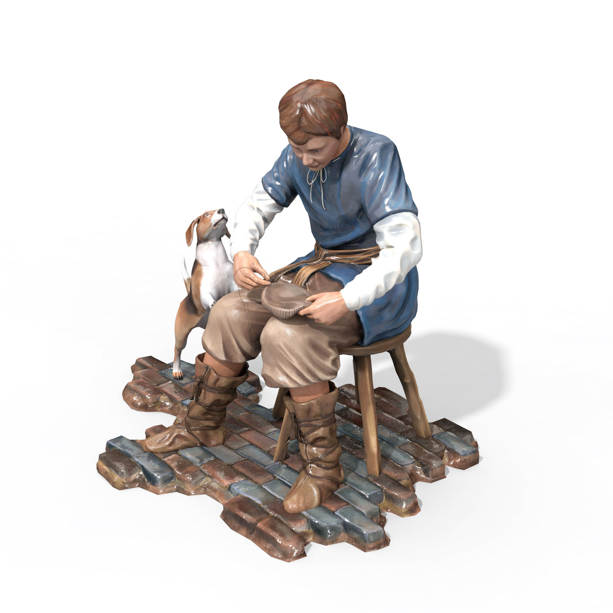 Statuette Craftsmen Free 3D model_2