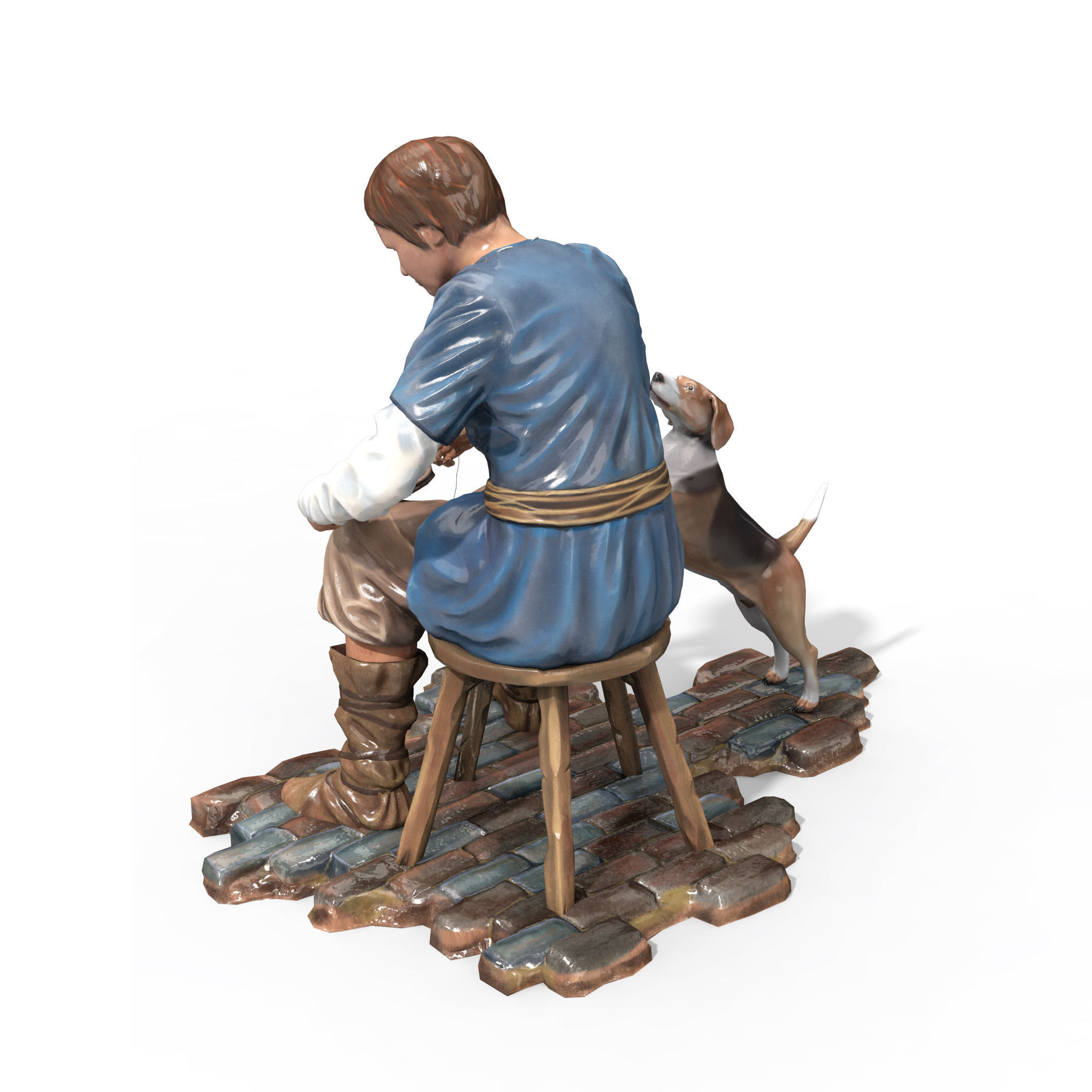Statuette Craftsmen Free 3D model_1