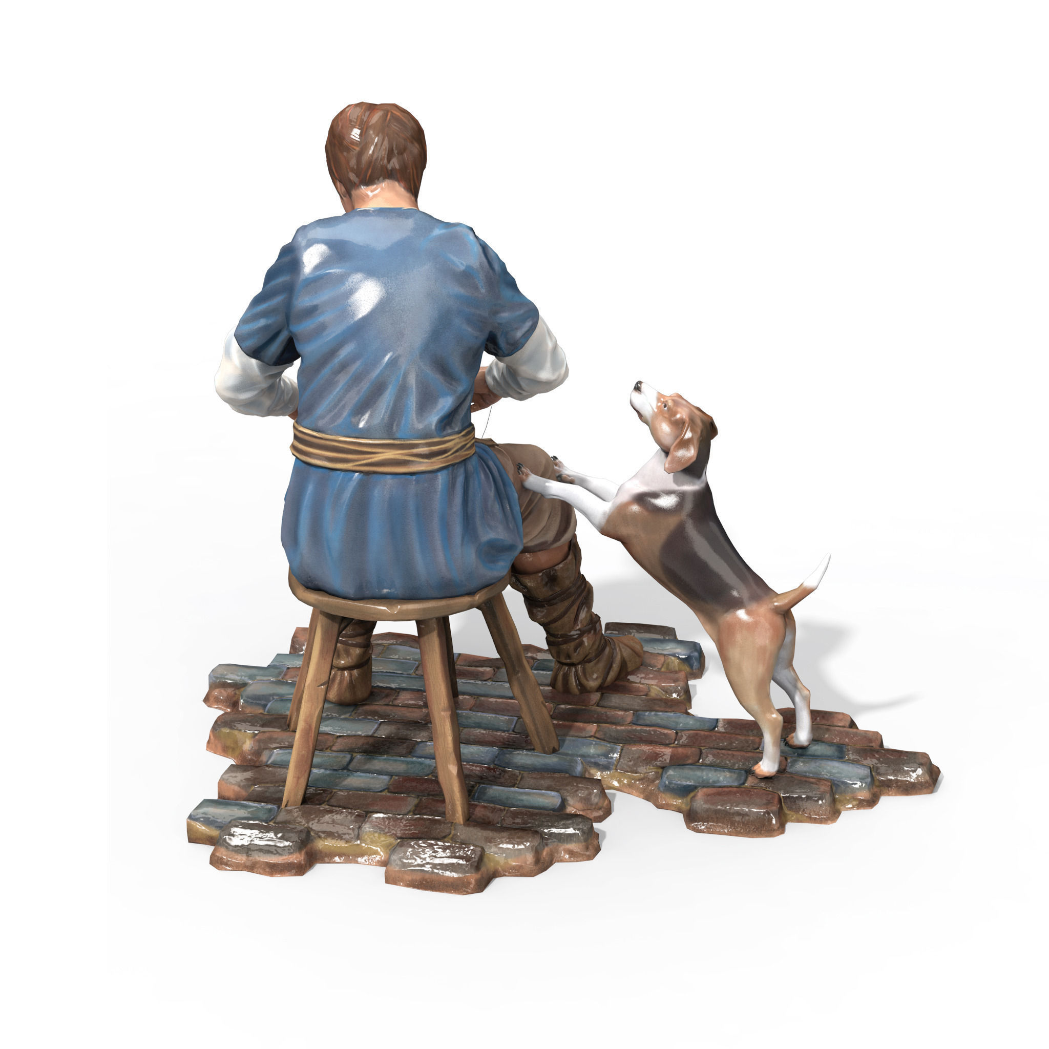 Statuette Craftsmen Free 3D model_4