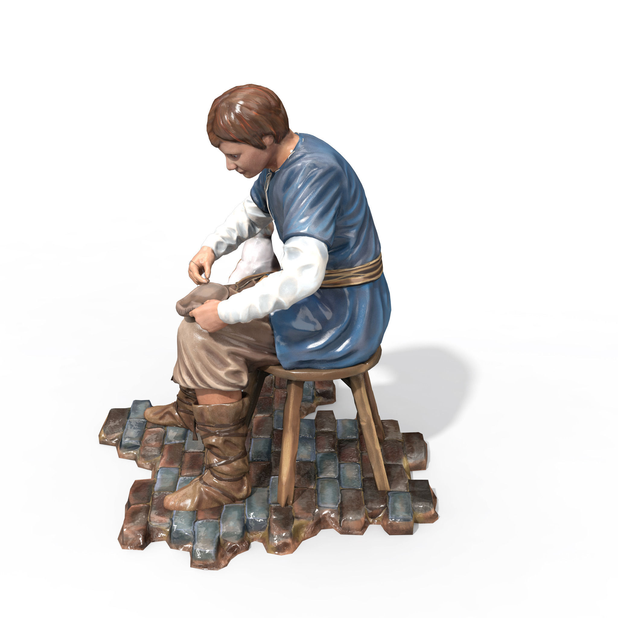 Statuette Craftsmen Free 3D model_5