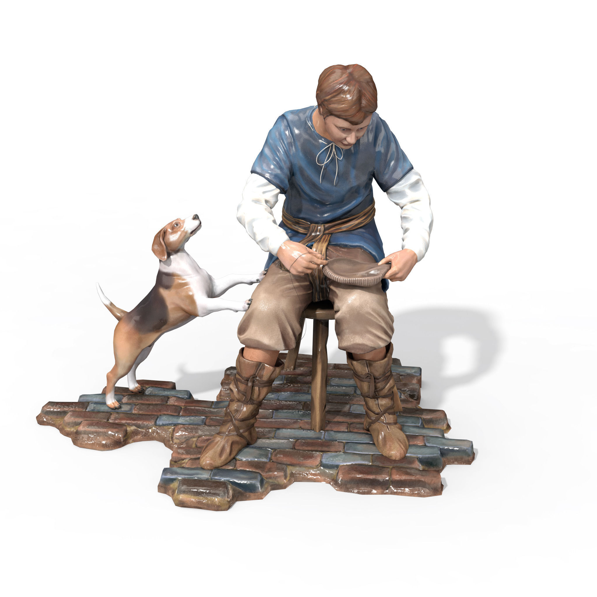 Statuette Craftsmen Free 3D model_7