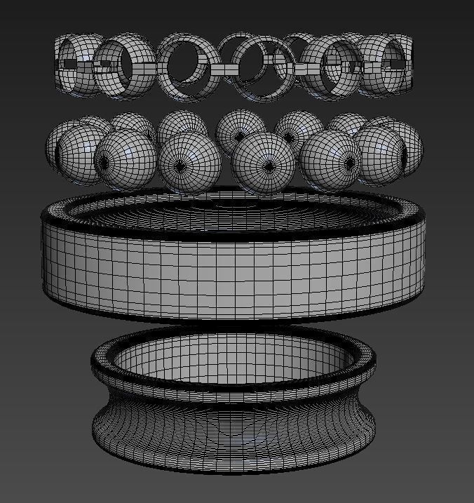 Baering ball bearing 3D model_4