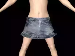 skirt1 mannequin in denim skirt