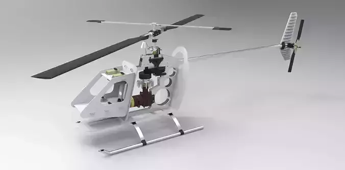 Schluter RC Helicopter Bell 222 Free 3D model