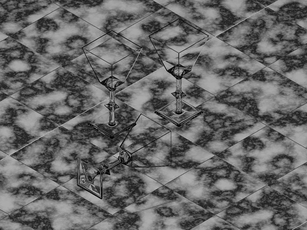 Champagne wine glasses 3D model_0