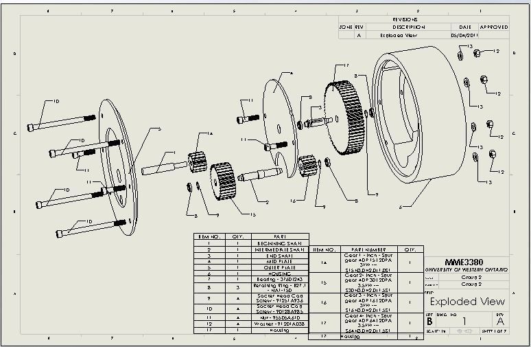 2 Stage Gear Box Free 3D model_7