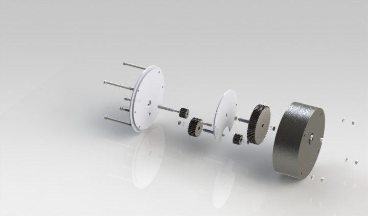 2 Stage Gear Box Free 3D model_6