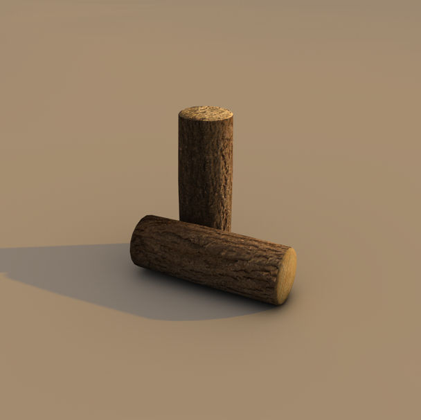 Firewood Log Pile 3D model_4