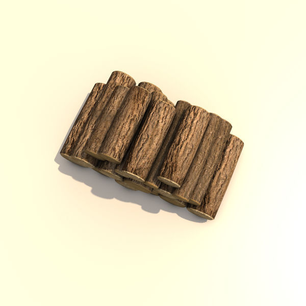 Firewood Log Pile 3D model_1