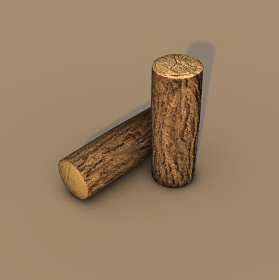 Firewood Log Pile 3D model_5