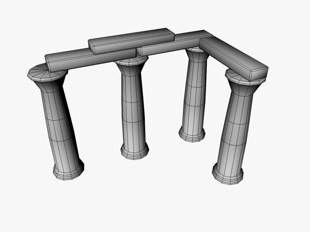 Egyptian Columns 3D model_1