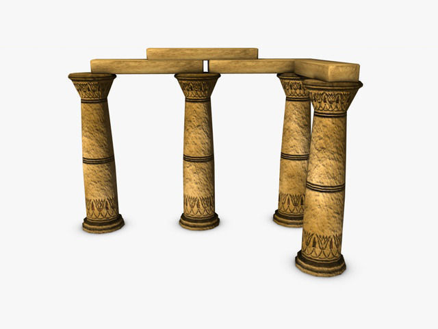 Egyptian Columns 3D model_3
