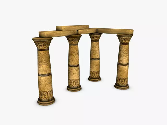 Egyptian Columns 3D model_0