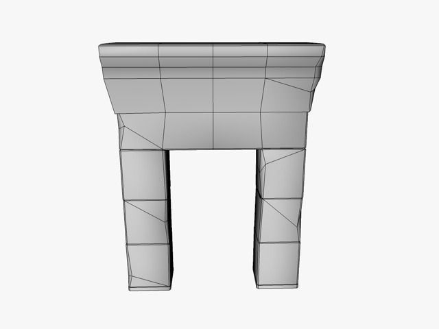Greek Roman Doorway 3D model_1