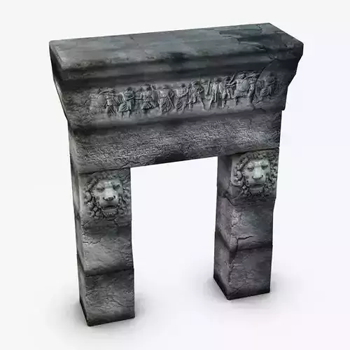 Greek Roman Doorway 3D model