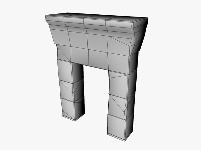 Greek Roman Doorway 3D model_5