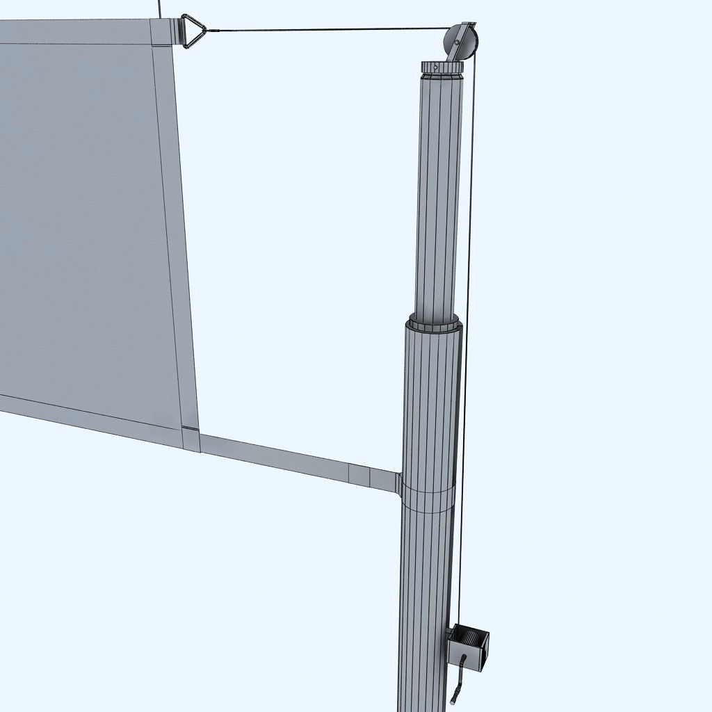 Volleyball net low poly Low-poly 3D model_8