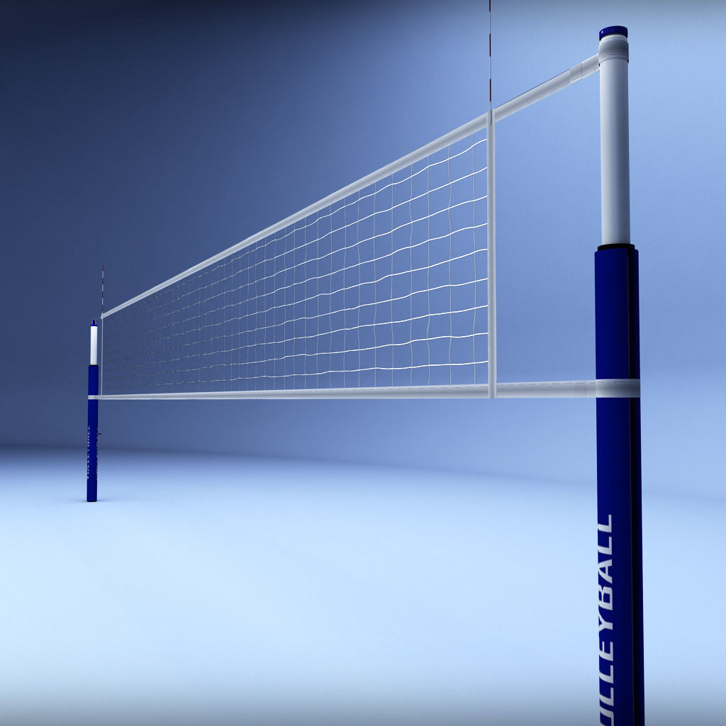 Volleyball net low poly Low-poly 3D model_2