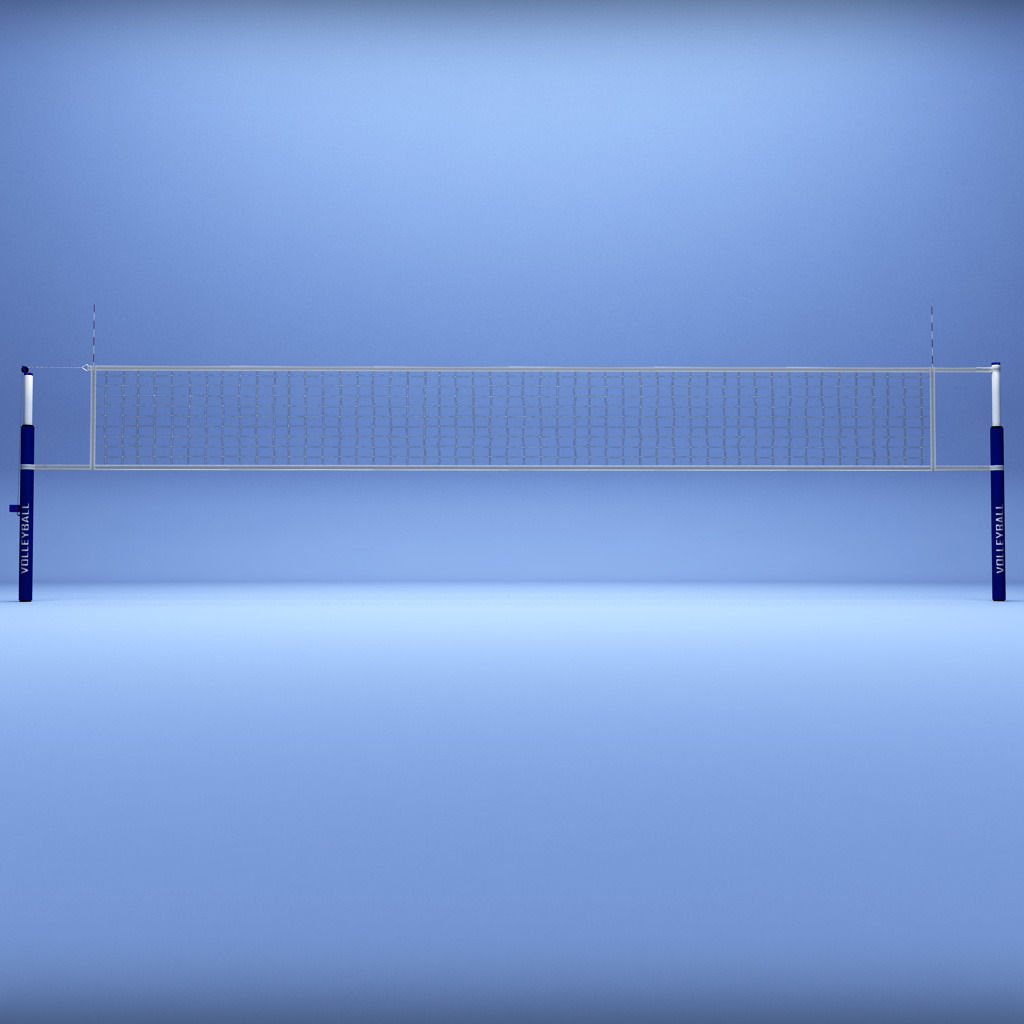 Volleyball net low poly Low-poly 3D model_4