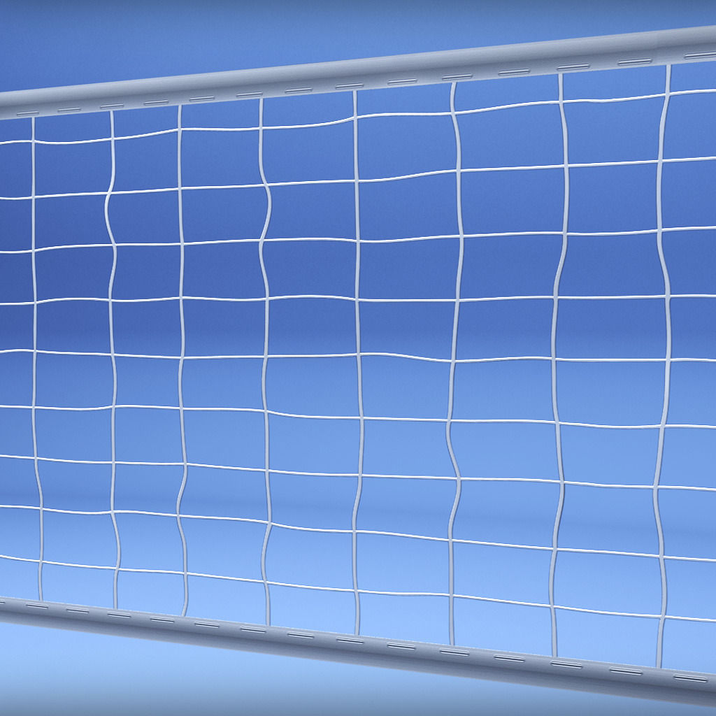 Volleyball net low poly Low-poly 3D model_5