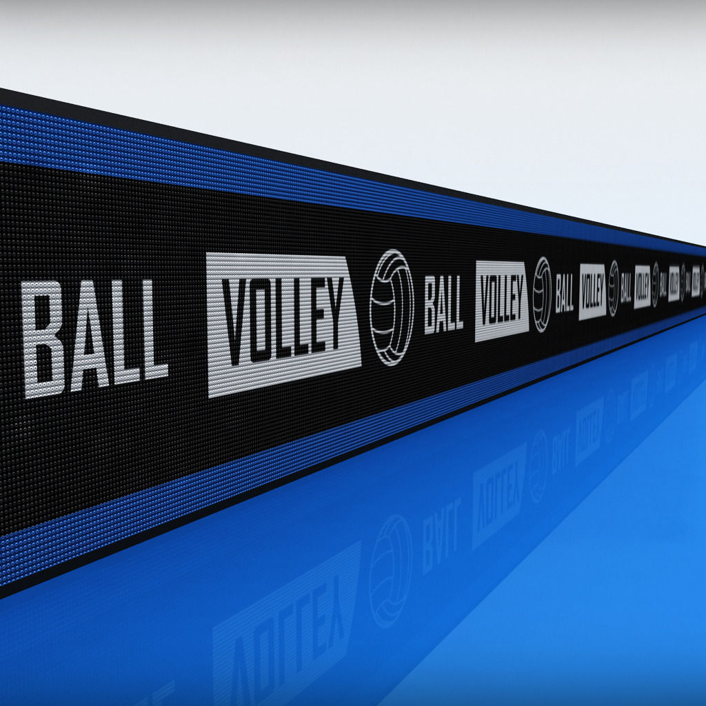 Volleyball court high detail low poly Low-poly 3D model_8
