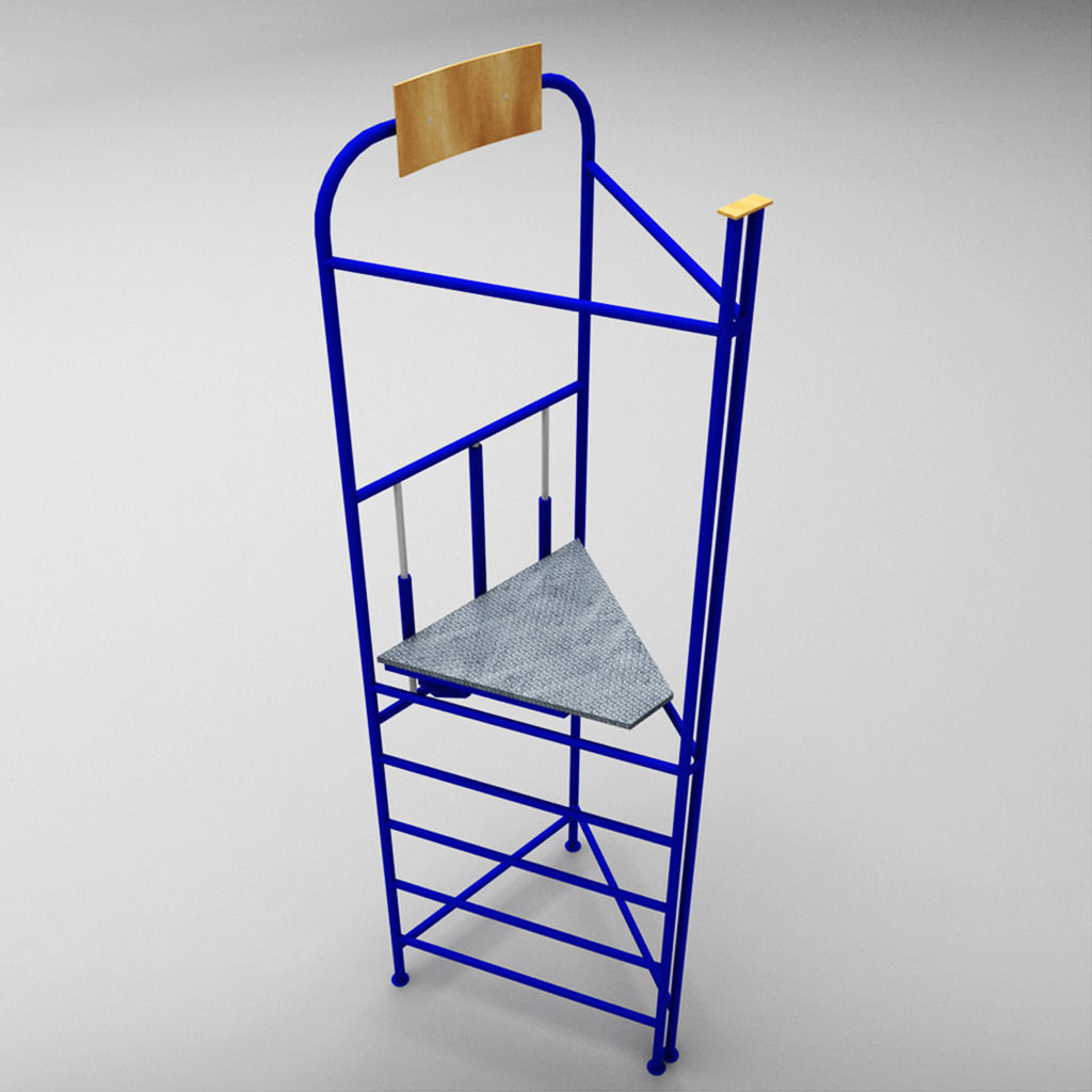 Volleyball court high detail low poly Low-poly 3D model_15