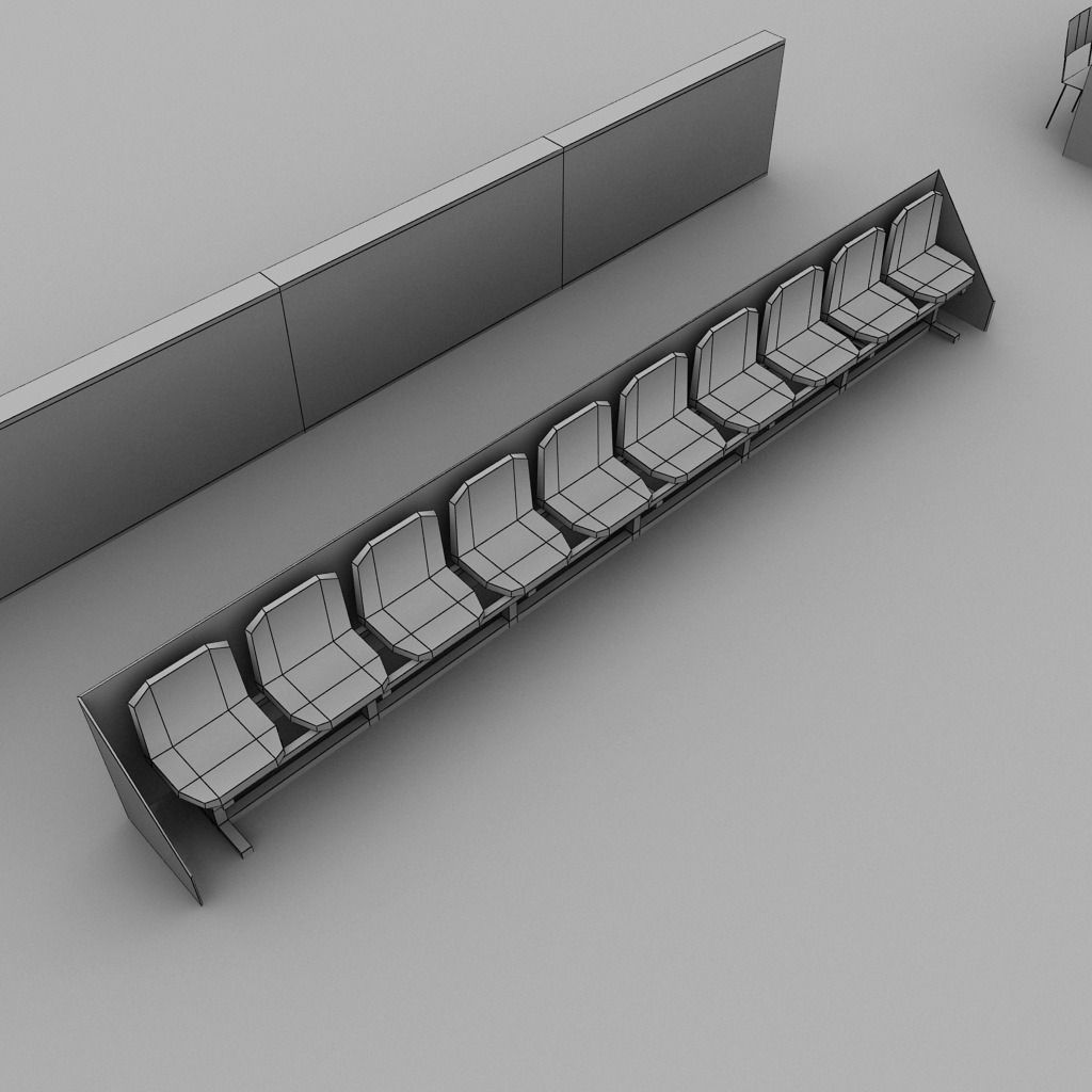 Volleyball court high detail low poly Low-poly 3D model_20