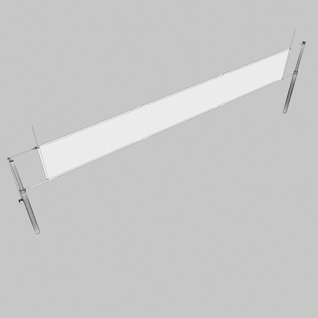 Volleyball court high detail low poly Low-poly 3D model_16