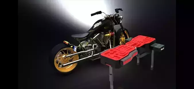 Desk Bag Tool Kit Free 3D model