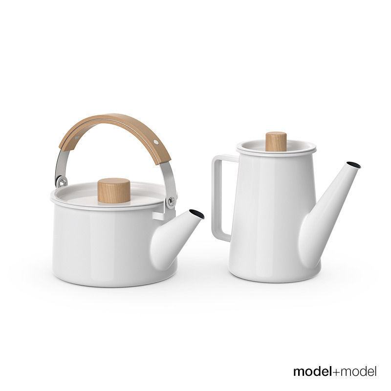 Kaico Enamel kitchenware set 3D model_1