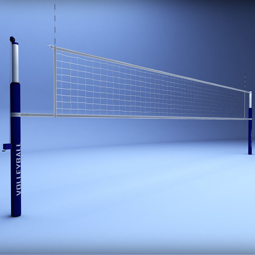 Beach volleyball court low poly Low-poly 3D model_8