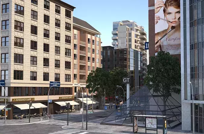City KC2 3D model 2