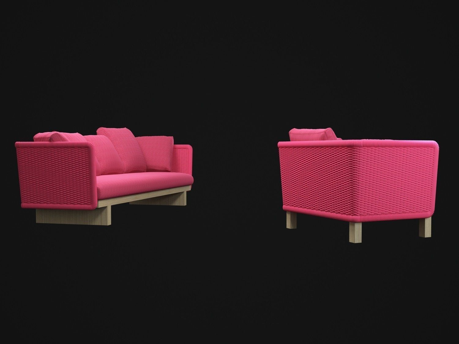 Sabi-sofa two sofas 3D model_1