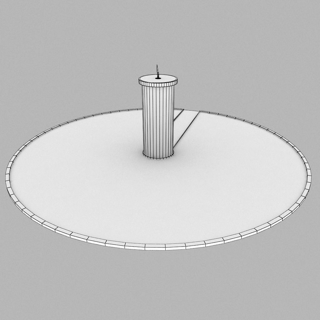 Solar sundial clock time 3D model_5