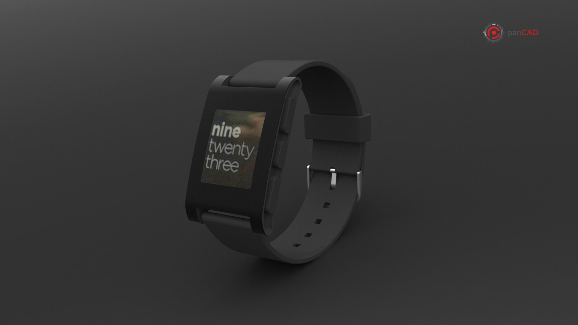 Pebble Smart Watch 3D model_1