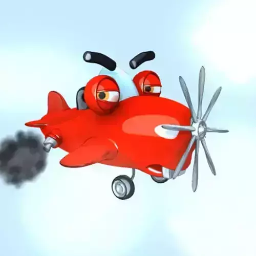 Airplane cartoon rigged