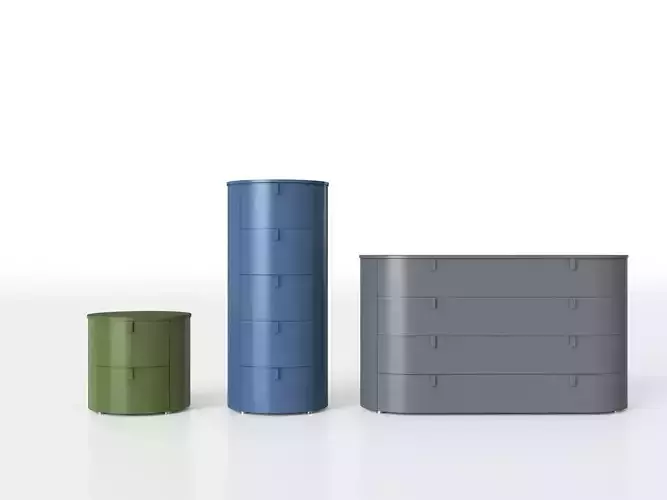 BedsideTable Dresser and DrawerChest SANTA LUCIA Frassino Colore