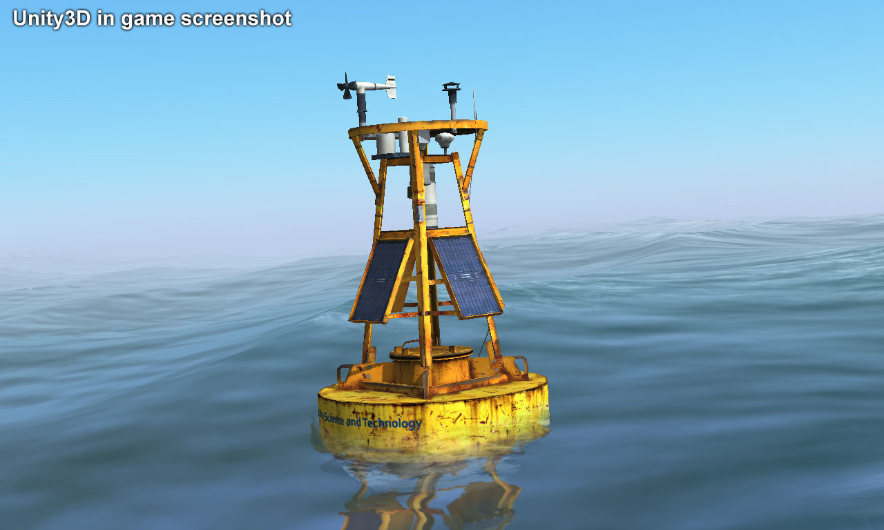 Meteorological Buoy Low-poly 3D model_5