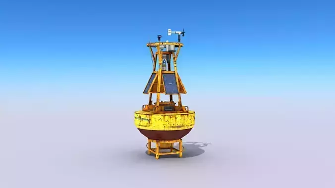 Meteorological Buoy Low-poly 3D model