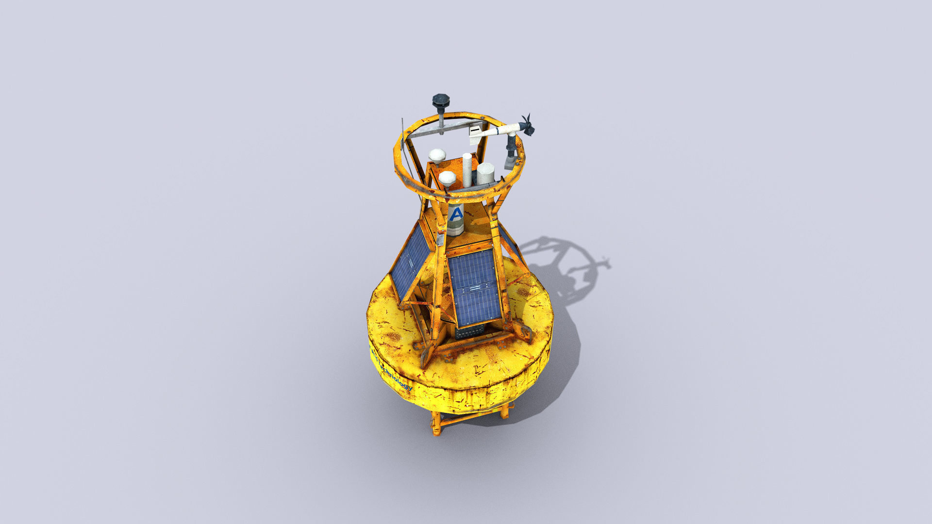 Meteorological Buoy Low-poly 3D model_3