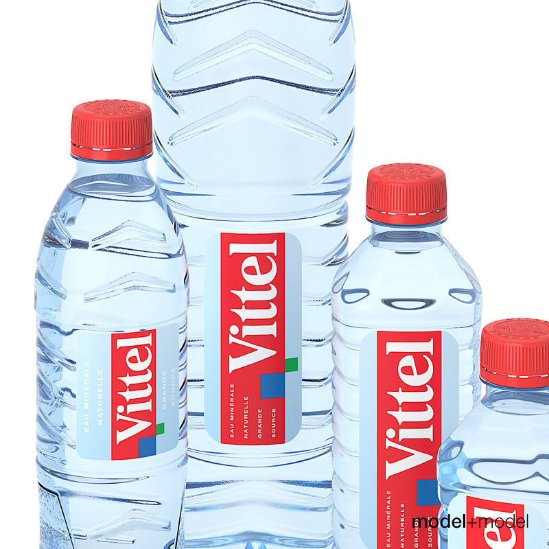 Vittel water 3D model_2