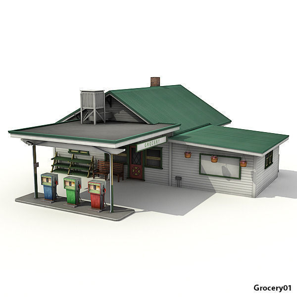 Building Pack 2  Low-poly 3D model_1