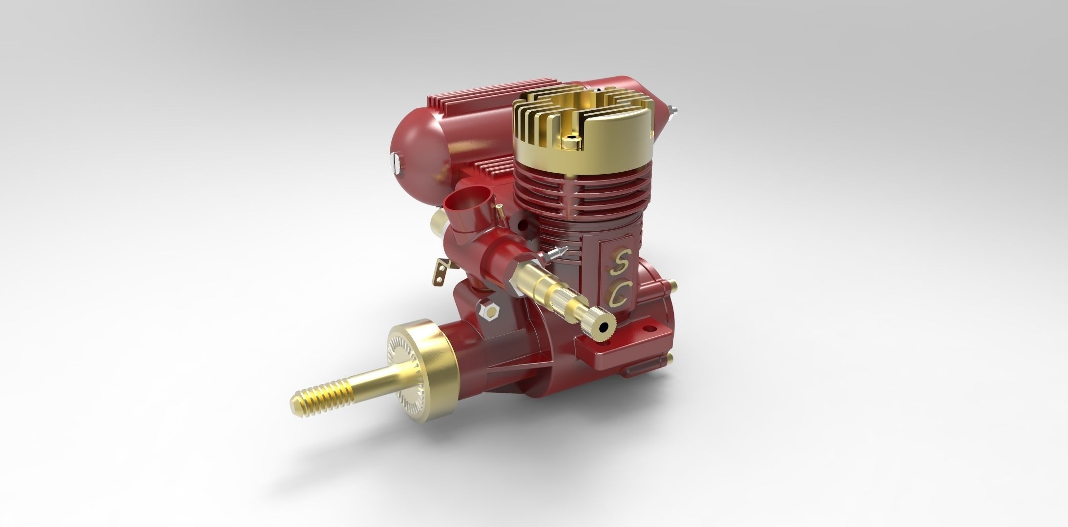 RC Engine Free 3D model_2