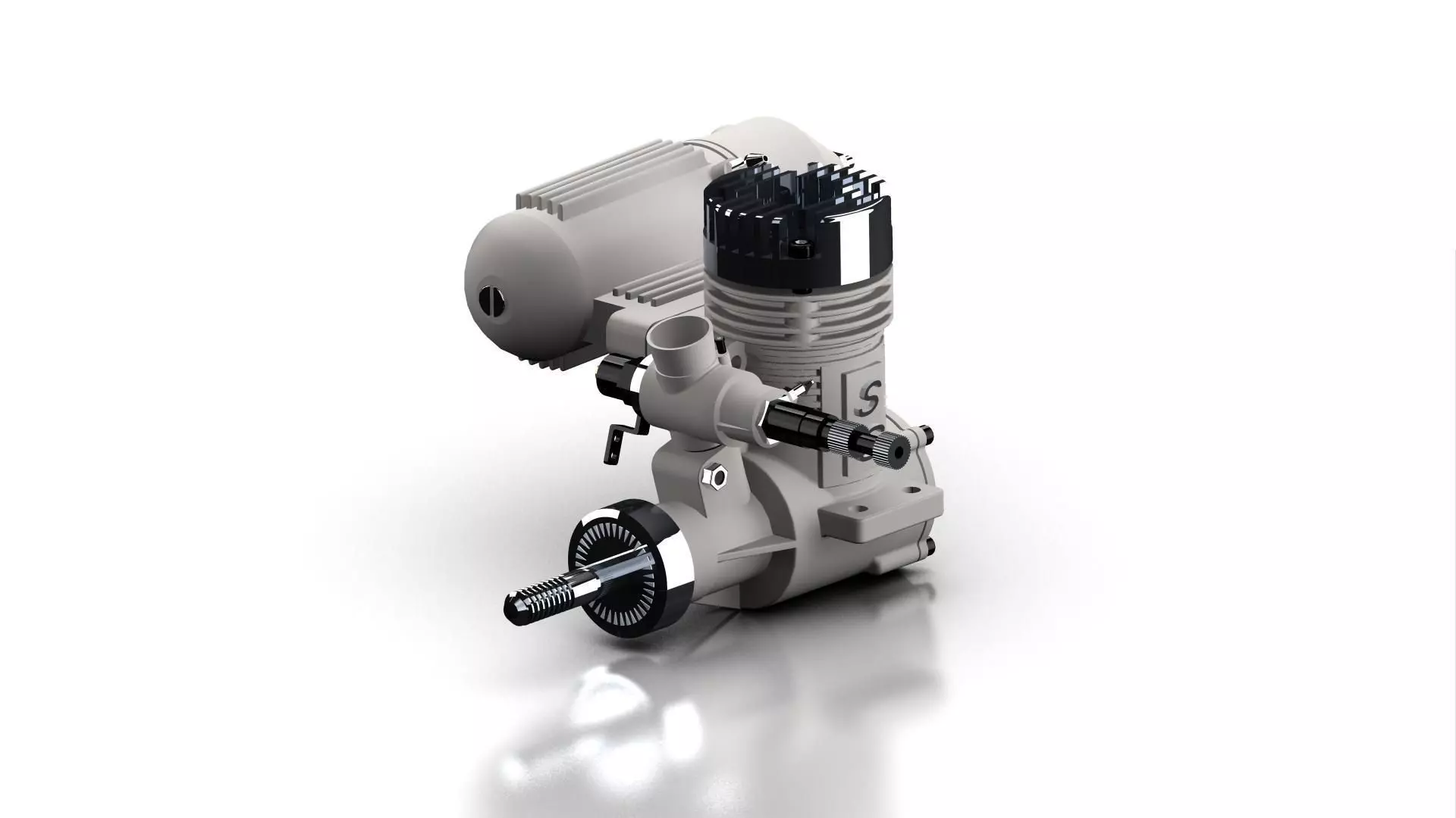 RC Engine Free 3D model_0